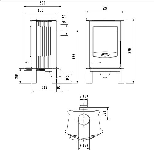 Holzofen Dovre Astroline 2/L 7 kW