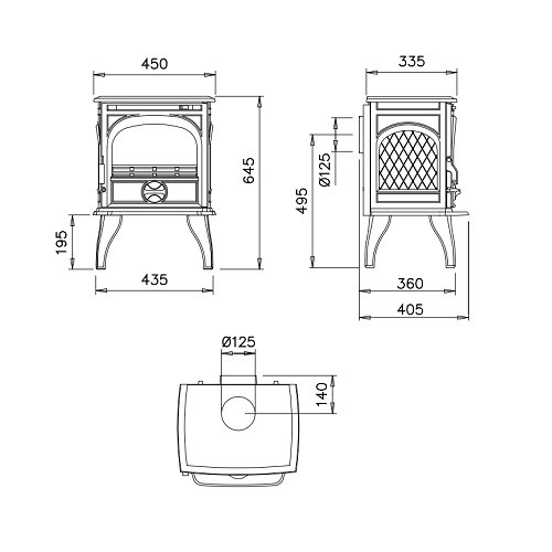 Ofen à Bois Dovre 250 M 6 kW