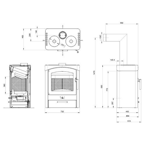 Holzofen Austroflamm Pallas 9 kW
