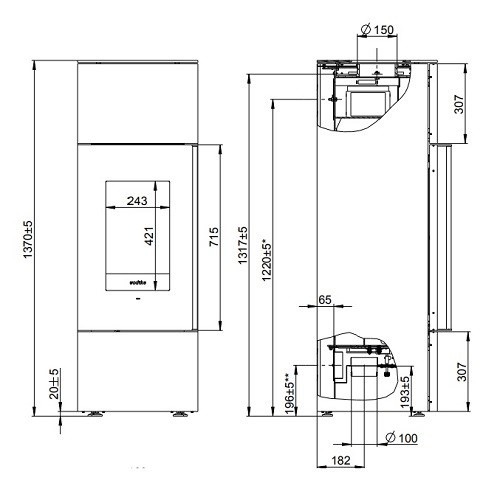 Holzofen Wodtke samurai 8 kW