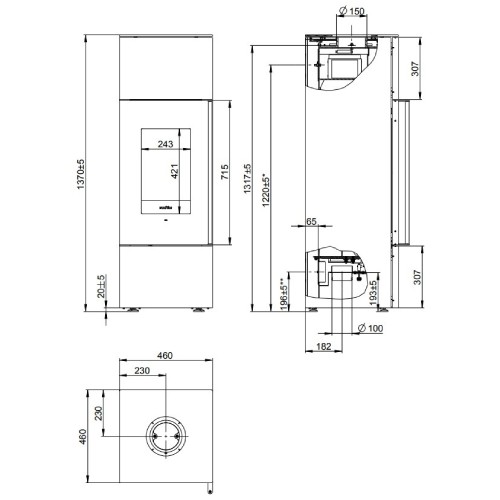 Holzofen Wodtke samurai iClean 8 kW