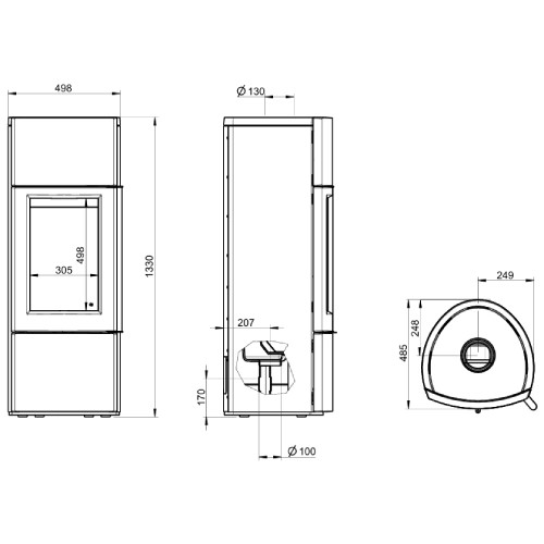 Holzofen Leda Delta W 8 kW Hydro