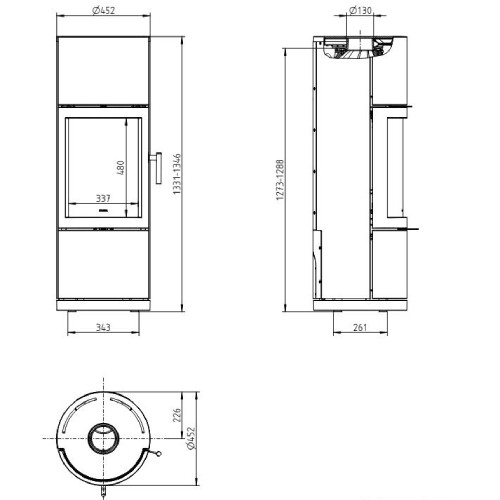 Holzofen Leda Greena W 8 kW Hydro