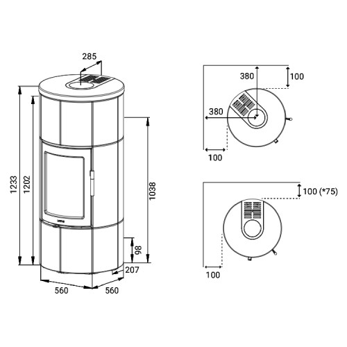 Holzofen Lotus Maestro 1 | 6 kW Wärmespeicher