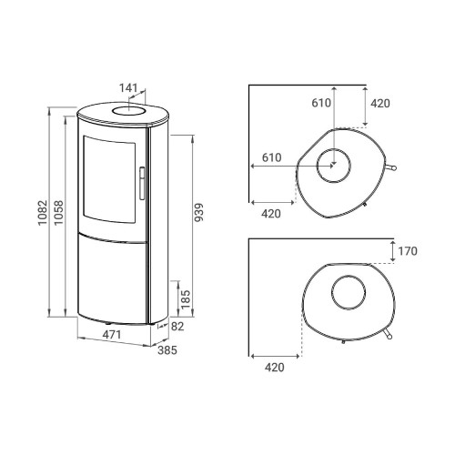 Holzofen Lotus Mira 3 | 5 kW