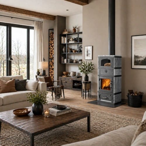 Holzofen Lotus 2080 | 8 kW mit compartiment chauffant