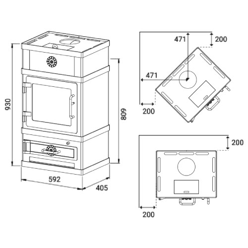 Holzofen Lotus 2080 | 8 kW Speckstein