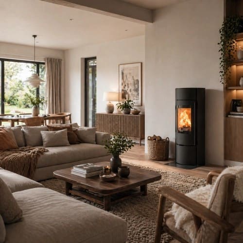 Holzofen Lotus Prestige MST 5 kW Wärmespeicher