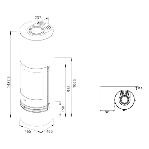 Holzofen Lotus Orbis 3 | 5 kW