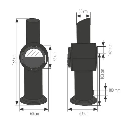 Holzofen Kanuk Tower 8 kW