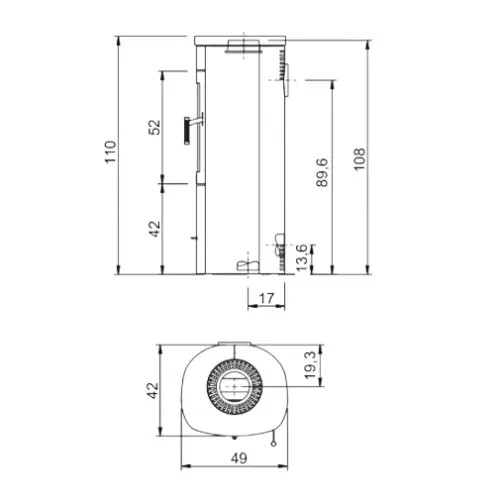 Holzeinsatz Max Blank Turin S Stone 5 kW