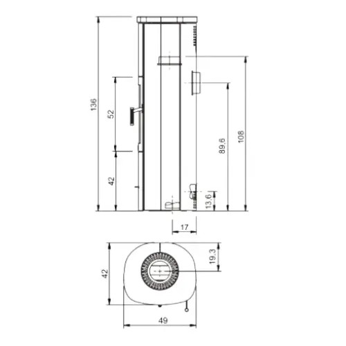 Holzeinsatz Max Blank Turin SP Stone 5 kW