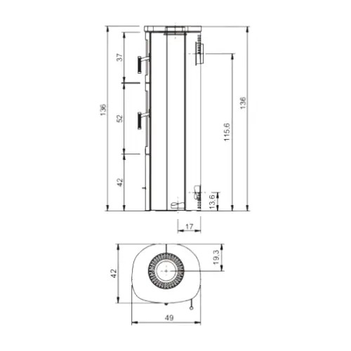 Holzeinsatz Max Blank Turin BF Stone 5 kW