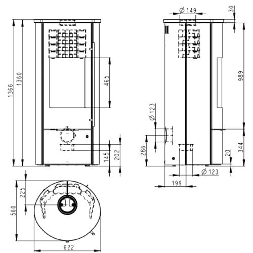 Holzofen Olsberg Tolima PowerSystem II Compact 6 kW raumluftunabhängig