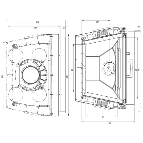 Holzeinsatz Austroflamm 75S 2.0 | 10 kW, Schiebetür