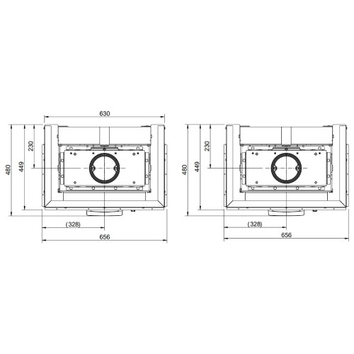 Holzeinsatz Austroflamm 64x33x51 S3 2.0 | 10 kW, Schiebetür