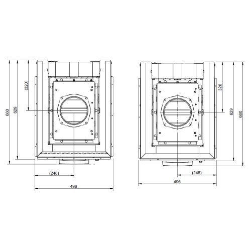 Holzeinsatz Austroflamm 48x..x51 S3 2.0 | 10/15 kW, Schiebetür