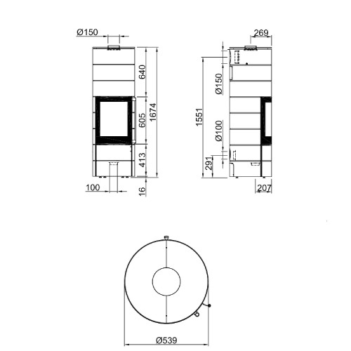 Holzofen Spartherm Ambiente A4 H2O 8 kW