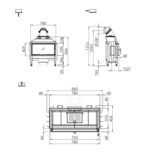 Holzeinsatz Spartherm Varia AS 7 kW Drehtür
