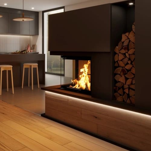 Holzeinsatz Spartherm Varia 2L-55h 7 kW raumluftunabhängig Schiebetür