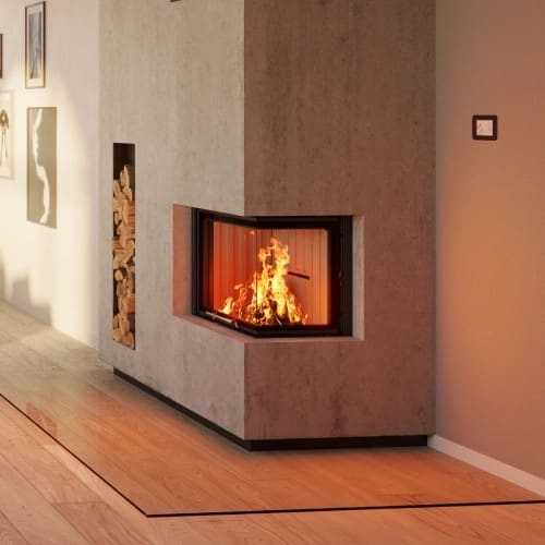 Holzeinsatz Spartherm Varia 2R-55h 7 kW raumluftunabhängig Schiebetür