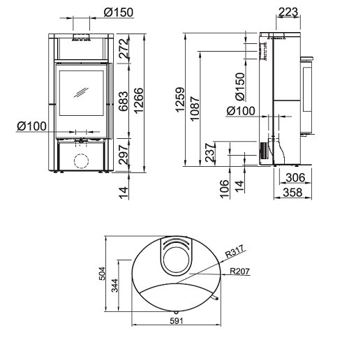 Holzofen Spartherm Sino City 5,9 kW