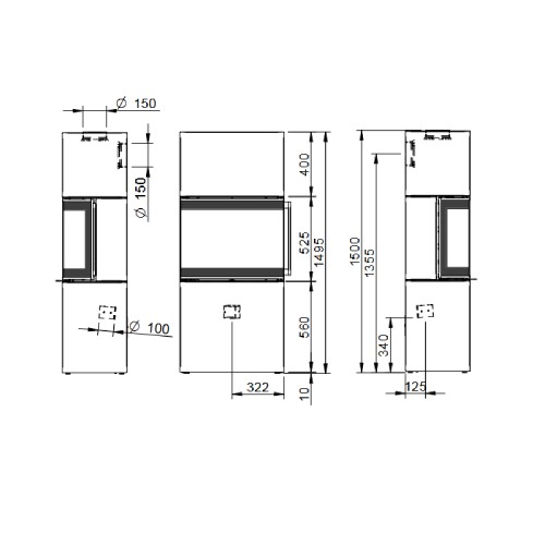 Holzofen Spartherm Largo S Steel 8,8 kW
