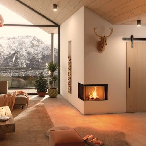 Holzeinsatz Spartherm Premium V-2L-68h 9,6 kW Eckkamin, Schiebetür