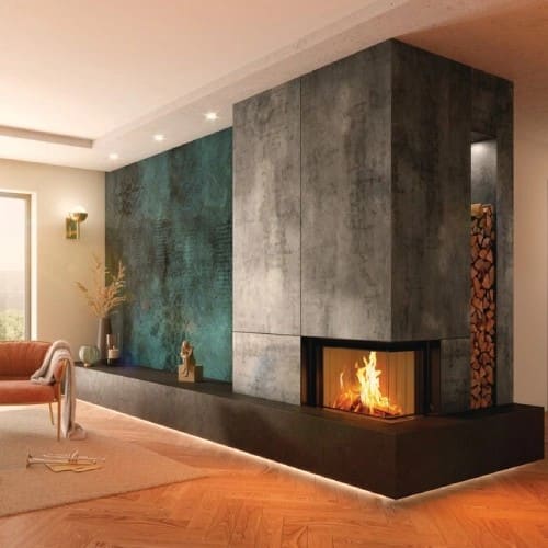 Holzeinsatz Spartherm Premium V-2R-68h 9,6 kW Eckkamin, Schiebetür