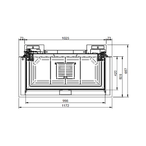 Holzeinsatz Spartherm Premium A-3RL-100h 13 kW Kaminpanorama, Schiebetür