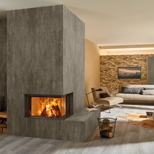 Holzeinsatz Spartherm Premium V-2R-80h 10,5 kW Eckkamin, Schiebetür