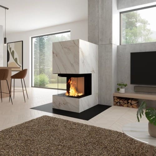 Holzeinsatz Spartherm Premium A-U-50h 9,3 kW Panorama-Kamin, Schiebetür