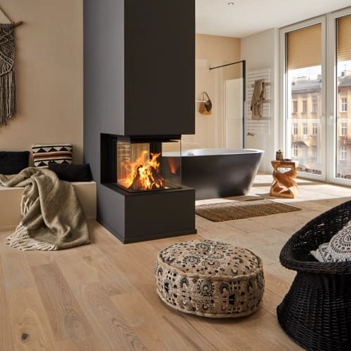 Holzeinsatz Spartherm Premium A-U-50h 9,3 kW Panorama-Kamin, Schiebetür