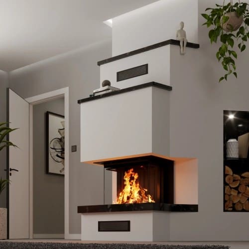 Holzeinsatz Spartherm Premium A-3RL-60h 10 kW Kamin panoramique, Schiebetür