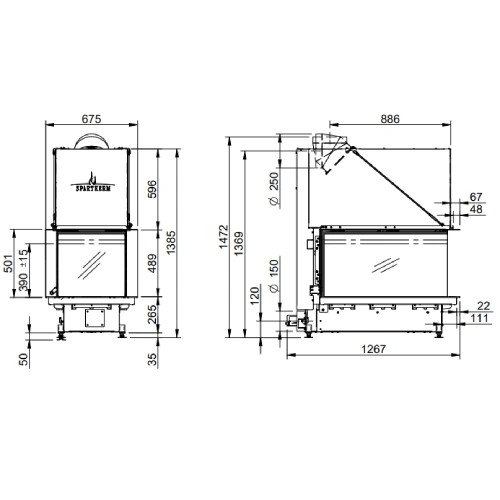Holzeinsatz Spartherm Premium A-U-90h 17,5 kW