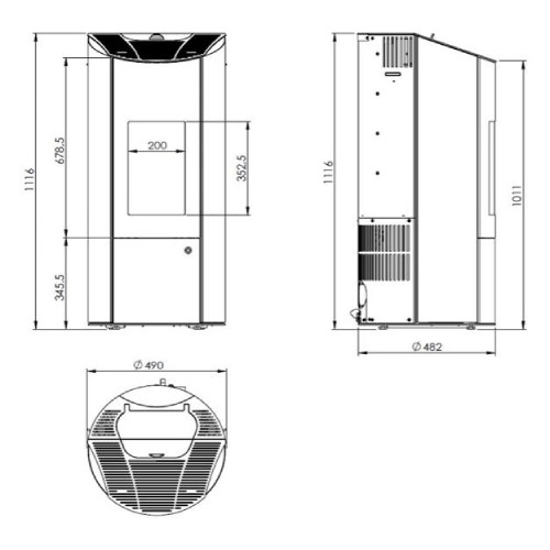 Pelletofen Olsberg Levana 3.0 | 8 kW raumluftunabhängig