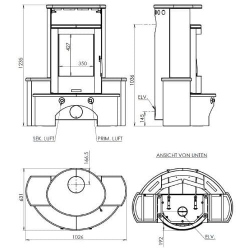 Holzofen JUSTUS KASKADE 2.0 | 6,5 kW