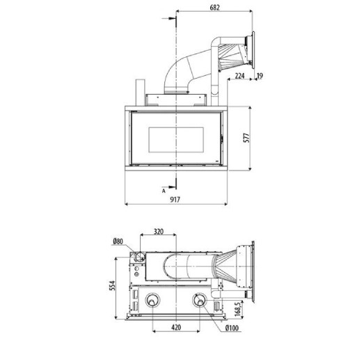 Pellet-Kaminsatz MCZ VIVO 90 Comfort Air 9 M1 8,9 kW