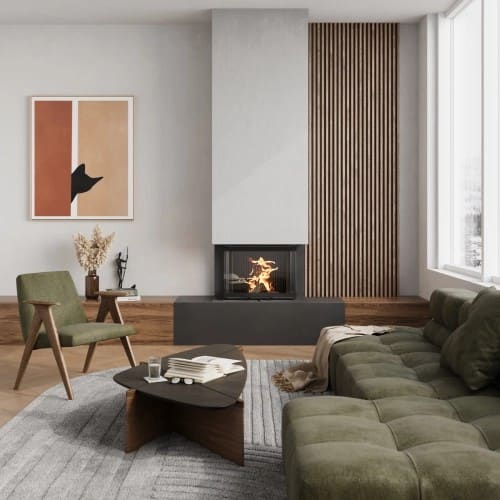 Holzeinsatz SCHMID Ekko U 67(34)51 h evo 7 kW Schiebetür