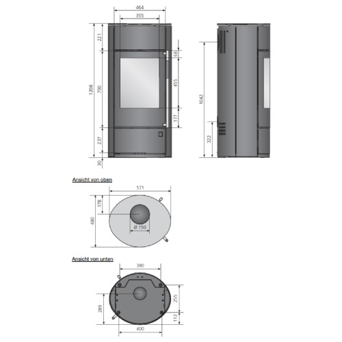 Holzofen Oranier Polar Neo Blackline 6,5 kW