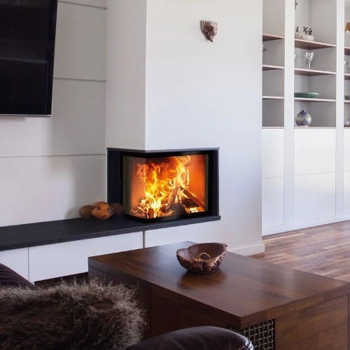 Holzeinsatz SCHMID Ekko L 67(34)51 h evo 7 kW Schiebetür