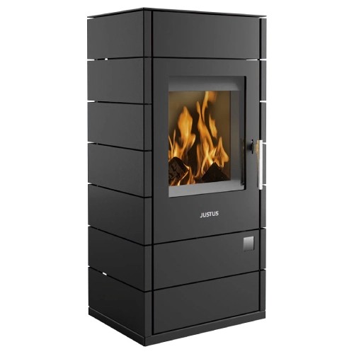 Holzofen Justus Tova W+ mit bloc Wärmespeicher – 6 kW