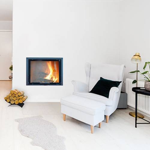 Holzeinsatz SCHMID Lina W 7363 h Schiebetür 14,9 kW Hydro