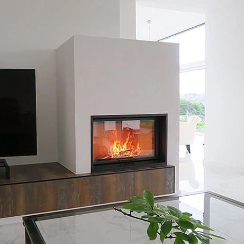 Holzeinsatz SCHMID Lina 87 h mit Schiebetür 10 kW