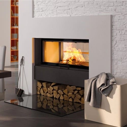 Holzeinsatz SCHMID Lina TV 8751 h/k Cristal+ mit Schiebetür / neigbar 10 kW