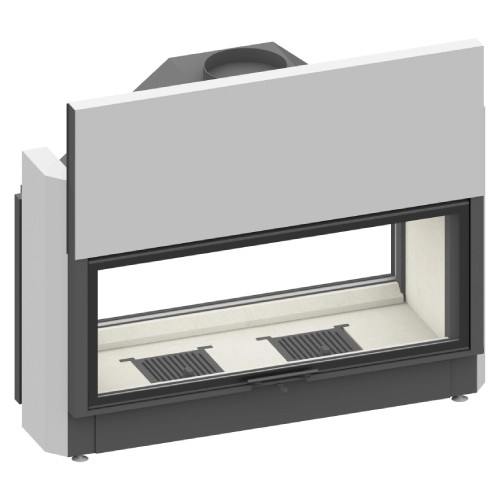 Holzeinsatz SCHMID Lina TV 120 h/s Schiebetür/Drehtür 10 kW