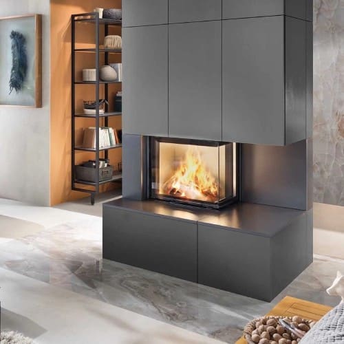 Holzeinsatz SCHMID Ekko R 55(34) h 7 kW Schiebetür