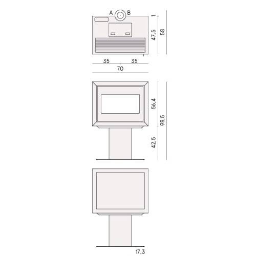 Pelletofen Cadel Quasimodo 9 Up-Twin 9,3 kW