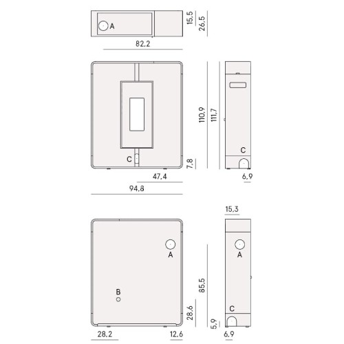 Pelletofen Cadel Tile Plus 10 | 10 kW