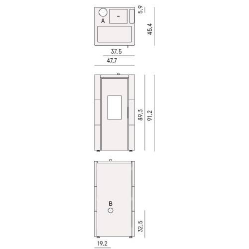 Pelletofen Cadel Cristal 7 Up 7 kW